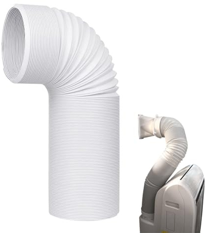 Tuyau d'Évacuation pour Climatiseur Mobile, Diamètre 13 cm, Extensible en PP avec Fil Métallique, Conduit de Ventilation Flexible pour Sortie d'Air Chaud (lévogyration)
