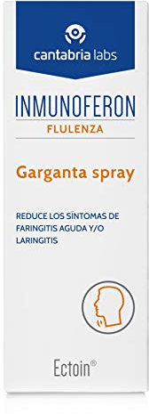 Cantabria Labs Inmunoferon Flulenza Garganta Spray - Protección Natural, Reduce Inflamación, Ronquera, Dolor de Garganta, Tos y la Entrada de Bacterias y Virus, de Agradable Sabor, 20 ml