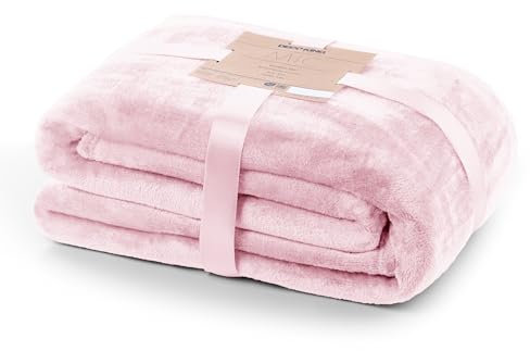 DecoKing Kuscheldecke 70x150 cm rosa Decke Microfaser Tagesdecke Fleece weich sanft kuschelig pink puderrosa powderpink Mic