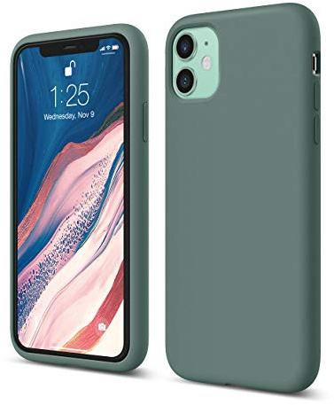 elago Silikon Hülle für iPhone 11 | Silikon Handyhülle, Rundumschutz, 3-Layer Schutzhülle (Nachtgrün)