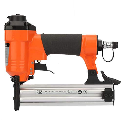 Fafeicy Graffatrice ad Aria Compressa, F32 Pistola per Unghie Pneumatica, Chiodatrici ad Aria Diritte per Chiodi Dritti, Pistola per Graffatrice pon Graffatrice 18GA 1,25 * 1,0 mm