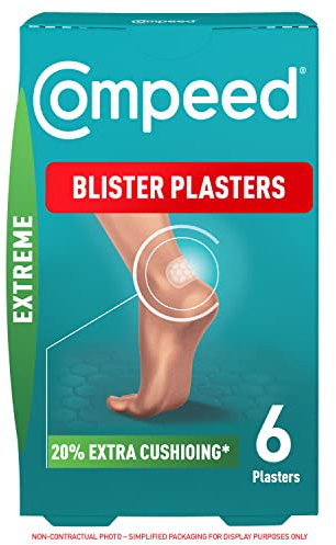 Compeed Blister Plasters Extreme 6 Pack - Hydrocolloid Foot Treatment - Heal Fast