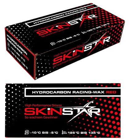 SkinStar Hydrocarbon Racing Skiwax Profi Wachs Cold Mix Langlauf Wax Red 125g fluorfrei und PFAS-frei