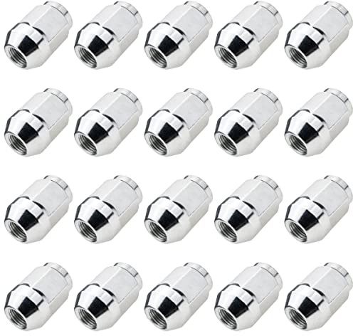 20 dadi chiusi, M12 x 1,25, 36 mm, per cerchioni in acciaio e alluminio zincati, SW19
