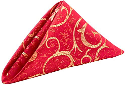 Zolunu Juego de 4 servilletas de Tela, 19 x 19 Pulgadas, servilletas Lavables de poliéster para Restaurante, bistró, Bodas, Fiestas, Cena de Vacaciones, Acción de Gracias y Navidad