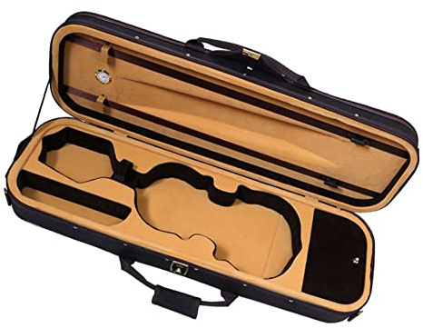 Geigenkoffer Schwarzes Rechteck Violin Box Violin Case Mit Hygrometer Violin Accessary (Color : 02_3/4)