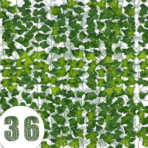 Niserelesa 36 Pack Artificial Ivy Garland, 248 Ft Fake Ivy Vines for Parties & Wedding Decoration, Realistic Hanging Greenery for Home & Garden Decor, Artificial Plants for Events & Outdoor Use