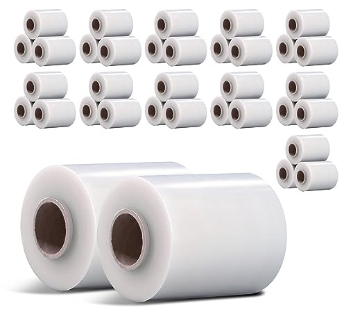 SWAVGO Stretchfolie - Transparent Wickelfolie, Verpackungsfolie auf Rolle, Palettenfolie, Schrumpffolie,Folie für Möbel Umzug, Handstretchfolie (35 Stück, 12,5 cm x 150 m)