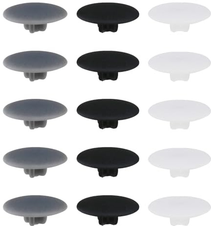 SG Store 300 Stück 3-in-1 Abdeckkappen für Exzenterräder Kunststoff Schraubkappen Selbstschneidende Scharnier Schrauben Abdeckkappen Sortiment Set Schwarz/Weiß/Grau