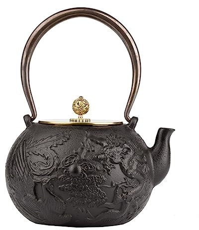 Teiera in Ghisa Teiere Giapponese Teiera Da 40,5 Once / 1,2 Litri Teiera Senza Teiera In Ghisa Con Rivestimento In Bollitore In Stile Giapponese Per Il Ristorante Della Cucina Domestica Teiera Giappon