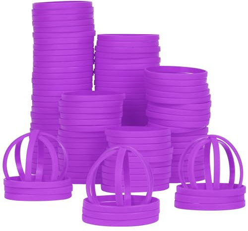 LVNRIDS 100 st gummiarmband silikonarmband 20 cm längd sport elastiskt armband armband storpack gåvor för män kvinnor lärare student fest lila