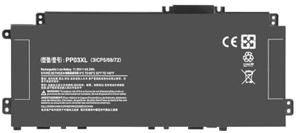 Shentec PP03XL PV03XL Battery for HP Pavilion X360 14-dv0xxx 14-dk0xxx 14-dv1xxx 14-dv2xxx 14-dw0xxx 14-dw1xxx 13-bb0xxx 13-bb1xxx 14-dk1xxx 14-dw1017ns 14-dw0004nl 14-dw0011nl 14-dw1001nl