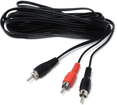 Drut Spina fono RCA Singola da 5 m a 2 Spine fono RCA Doppie, sdoppiatore a Y, Cavo combinatore 16,5 Piedi