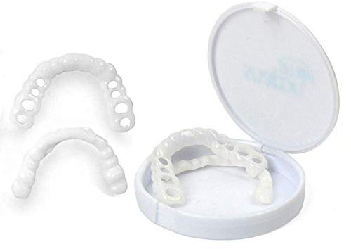 2 Paia Dentiera Finta Professionali Denti Finti Da Applicare Da Soli, Faccette Dentali Istantanee Superiore E Inferiore Per Uomini E Donne Ripara Rapidamente I Denti