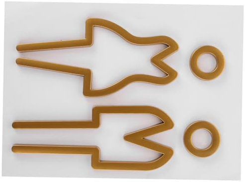 ORFOFE 1satz Toilettenschild Aus Metall Elegante Wc-beschilderung Für Badezimmer Restaurants Und Geschäfte Praktische Und Dekorative Toilettenidentifikation Design