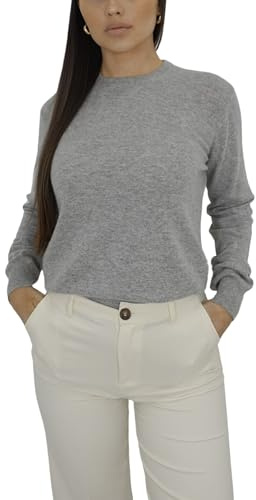 Win's Pull col Rond en Laine et Cachemire pour Femmes, Fabriqué en Italie