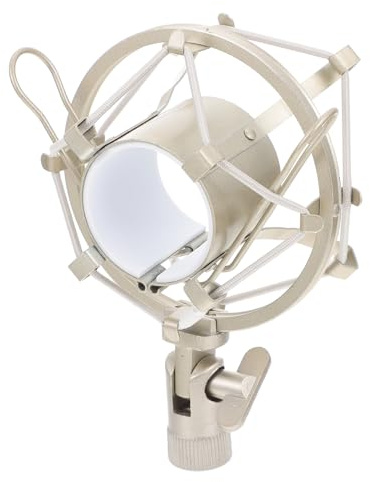 Toyvian Shock Mount for Recording Microphone Portable Desktop Stand Mic Support Holder for Live Streaming