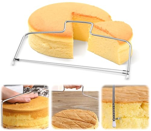 Cake Leveler Slicer for Levelling Layers,Cake Wire Cutter Stainless steel Adjustable Cake Cutter Slicer Leveler for 10 Inch Cake cheese Slicer For Even Slices