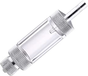 HYTROVE Diffusorregler Luft Tank Stecker Fisch Tauchfähig Nicht Anlage Schalter Blase Led Wasser Filter Schlauch - Vakuum Uv Aquarium Randlos Entlüften Schwamm Spender Silver