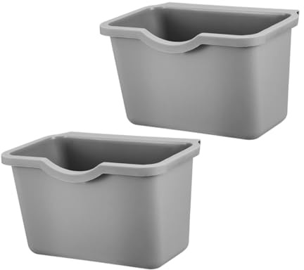 WEKADRIN 2 Cubos de Basura Gran Capacidad y Ahorro de Espacio para Cocina Diseño Montado en Pared para Plástico Reutilizable y Ideales para Baño y Hogar Baño Hogar