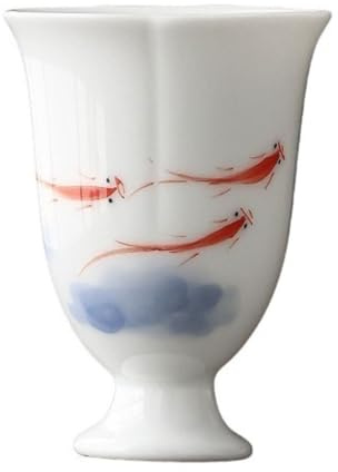 ksjdieunf Tea Set Mug Creative Hand-painted High-foot Teacup Kung Fu Tea Set Personal Host Cup Ceramic Tea Cup Tea Party Tea Mug