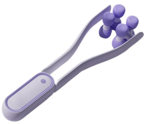 KAILIKETIY Gesichtsroller Manuell V-form Doppelkinn Massagegerät Hautpflegegerät Gesichtsmassage Für Damen Mit Stilvollem Violettem Roller