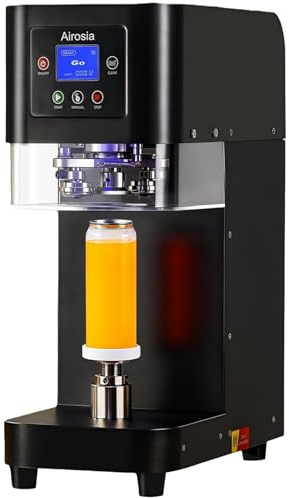 Commercial Automatic Can Sealer Machine with Stronger Motor, Cup Sealing Machine for 5.5 Cans, Electric Canning Machine for Aluminum & Plastic Beverage Cans, Height Adjustable