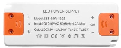 RTRCAGAKM Pilote LED, Ballast, convertisseur de Tension AC110V 220V vers DC 12V, régulateur, Tension constante(24W)