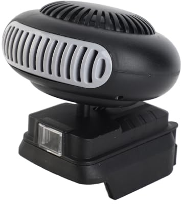 ASHATA Mini Space Heater, 170W 2 Gears Electric Heater Fan for BL1815 BL1820 BL1530 BL1840 BL1850 BL1860 18V Battery Powered, Portable Desk Heating for Office Home, Black