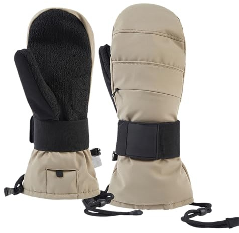 Skihandschuhe – Touchscreen-Thermo-Fäustlinge, mit Handgelenkschutz, Fleece-gefüttert, Schneehandschuhe, für Herren, Motorrad, Skifahren, Schnee, Radfahren, Snowboarden