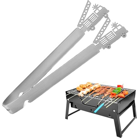 Pinze Da Grill | Cucina Design Camion Dei Pompieri 29 Cm | Pinze Per Griglia Resistente | Uomini Padre Nonno Cucina Domestica Interno Esterno BBQ Grigliatura Cottura Campeggio