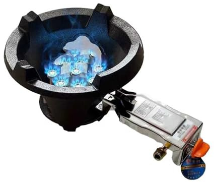 Poêle à Propane simple à buse 9/12, brûleur extérieur Portable en fonte, for la cuisson au Wok en plein air(12 nozzle,LPG)