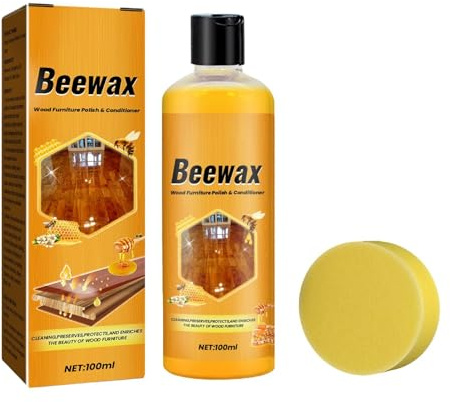 Bee's Wax Furniture - Finish Agent Shine Protect Long-Lasting Multisurface | Bees Wax Cleaner Agent, Bee Wax Wood Shine Revitalizes Wood, For Tables, Baseboards, Trim