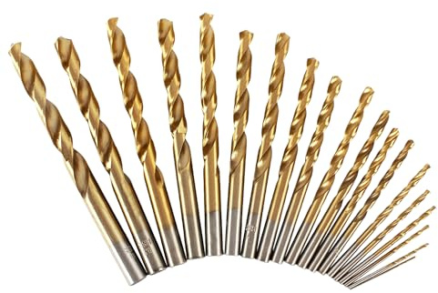 Hymnorq 19-Piece Metric Twist Drill Bit Set (1.0mm-10mm), Budget-Friendly HSS 4241 Roll-Forged Drill Bits with Anti-Rust Gold Finish, Straight Shank for Wood, Plastic & Soft Metals