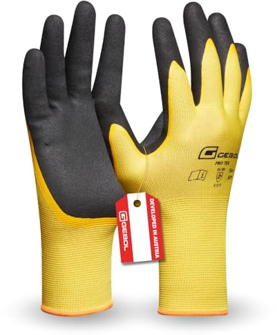 Gebol Pro Tex Arbeitshandschuhe, Gr. 9/L, Nitril-Grip, wasserabweisend | Für Werkstatt, Montage & KFZ, sicherer Halt bei jedem Griff, feines Tastgefühl, angenehme Passform