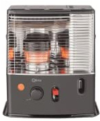 Qlima Petroleum Heizofen - mobil (5,6 kg), 2,4 kW Heizleistung mit Kippschutz & Überhitzungsschutz, 4,2 L Tank, spark ignition - sicherer, mobiler Heizofen für Innenräume - R 4224S TC-2 - Schwarz