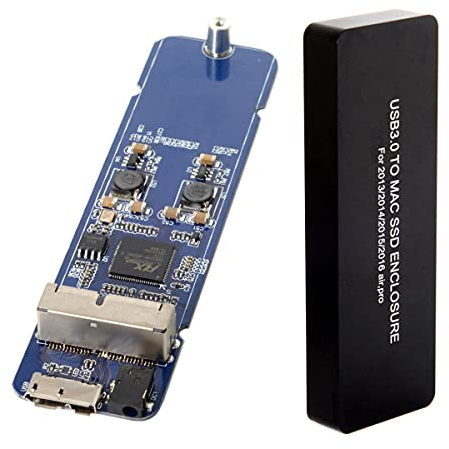 Cablecc Caja móvil HDD tipo C USB-C a 16+12 pines para Air Pro 2013 2014 2015 2016 SSD funda portátil