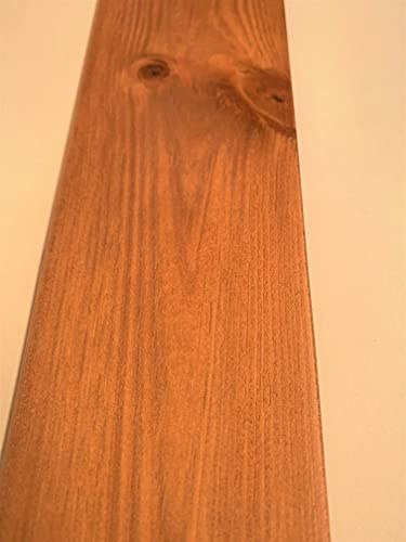Battiscopa in legno massello di Abete mm. 70x13 confezione totale mt. 24,00. made in Italy (Abete tinta ciliegio mm.70x13 pz.10 mt.24,00)