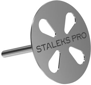 STALEKS Pododisc 25 mm Pediküre + 5 Ersatz-Feile 180 Grit Professioneller Heimgebrauch Edelstahl (PDset-25)