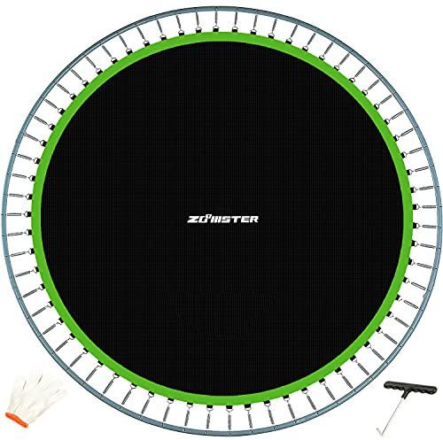 Zoomster Replacement Jumping Mat, Fits 15 ft Round Trampoline Frame with 96 V-Hooks, Using 7 Springs 160 Premium Trampoline Mat (Spring not Included)