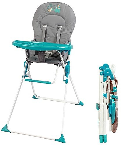 BAMBISOL - Chaise Haute Fixe Pliable Bébé, Ultra Compacte et Légère, Tablette Amovible Réglable (Les Acrobates)