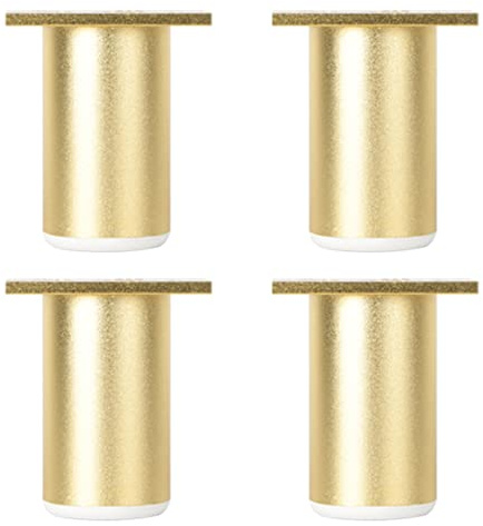 LOVEM Sofafüße Verstellbar, Couche Beine Gold Möbelfüße Ø38mm | 6-30 cm Möbelfüsse Sockelfuß Runde Sofafüsse Möbelbeine Aluminiumlegierung | Eloxierte Oberfläche | Mit Schrauben,4 Stück (6cm)