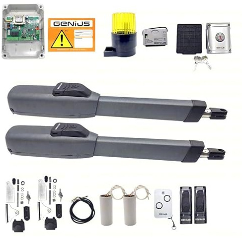 Dieffematic Kit Genius Faac Mistral 51700931 - Automazione Cancello Ante Battenti 230V - Completo per Ante Fino a 3m