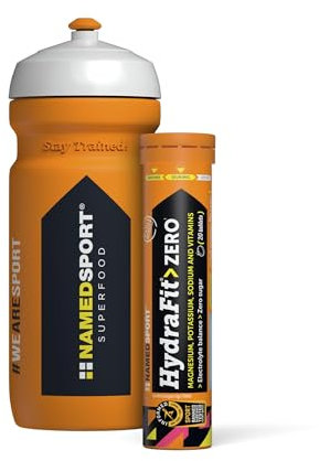 NAMEDSPORT HydraFit> ZERO – Compresse Effervescenti con Elettroliti e Vitamine, Senza Zuccheri e Calorie – 9 Confezioni da 20 Compresse (Totale 180 Compresse) – Gusto Arancia Rossa