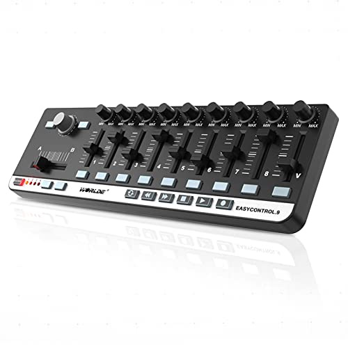 HUIOP MIDI Contrôle, EasyControl.9 Contrôleur MIDI Portable Mini USB 9 Slim-Line Control,MIDI Claviers