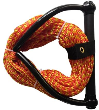 Wakeboard Leine Wasserski-Wakeboard-Leine, 15-Zoll-Kneeboard-Seil for Bootfahren, 3-teiliges Wasserski-Wassersport-Seil, schwimmender Griff (Color : Green)