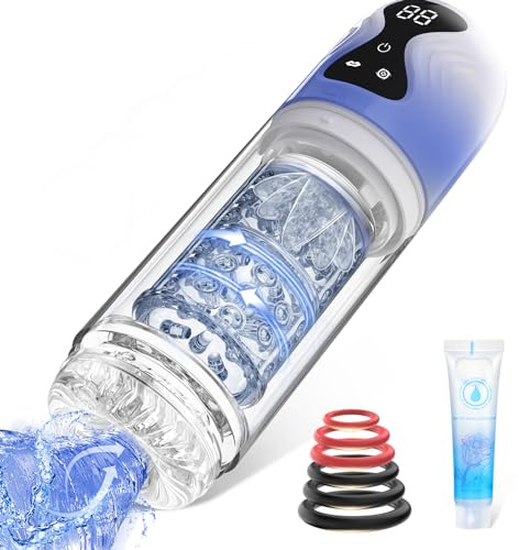 Masturbator Sex Spielzeug für die Männer solo, Masturbieren elektrisch mit 7 Rotations-, 7 Saug- und Zungenleckmodi, Masturbatoren Mann Gay Sexspielzeug Blowjob Taschenmuschi Sex Toyset für Man Toys