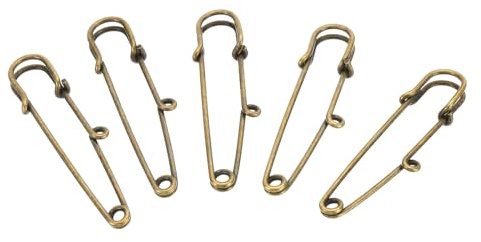 YOKIVE 20 Piezas Alfileres de Seguridad Tono Bronce 2.2