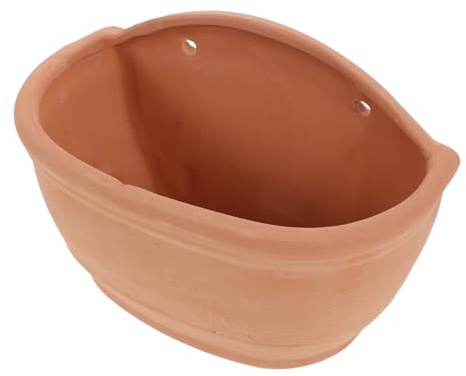 Milisten Wandblumentopf Aus Terrakotta 8.46X5.51X4.53 Zoll Hängender Tontopf Mit Aufhängeloch Für Garten Balkon Und Innenbereich Wandpflanzer
