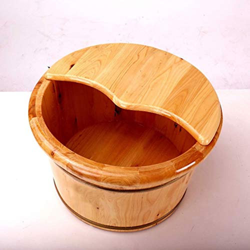 HIARAN Fußbad aus Holzfass, Fußbad für Kinder und Mädchen, Fußwanne zum Einweichen der Füße, Fußbecken zum Einweichen der Füße, Fußbadeimer aus Holz. Geschenk Lucky Star